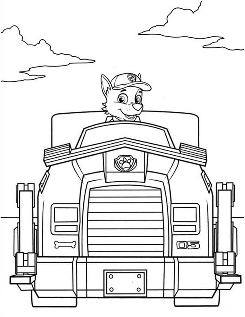 Página para colorir: Rocky PAW Patrol (Personagens de Desenhos Animados) #181719 - Páginas para Colorir Imprimíveis Gratuitamente