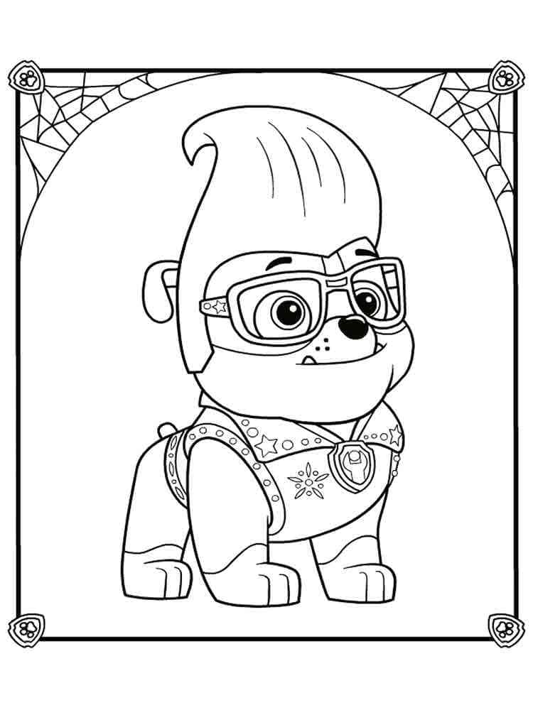Desenho gratuito Rubble PAW Patrol #181644 da colecao Personagens de Desenhos Animados para imprimir