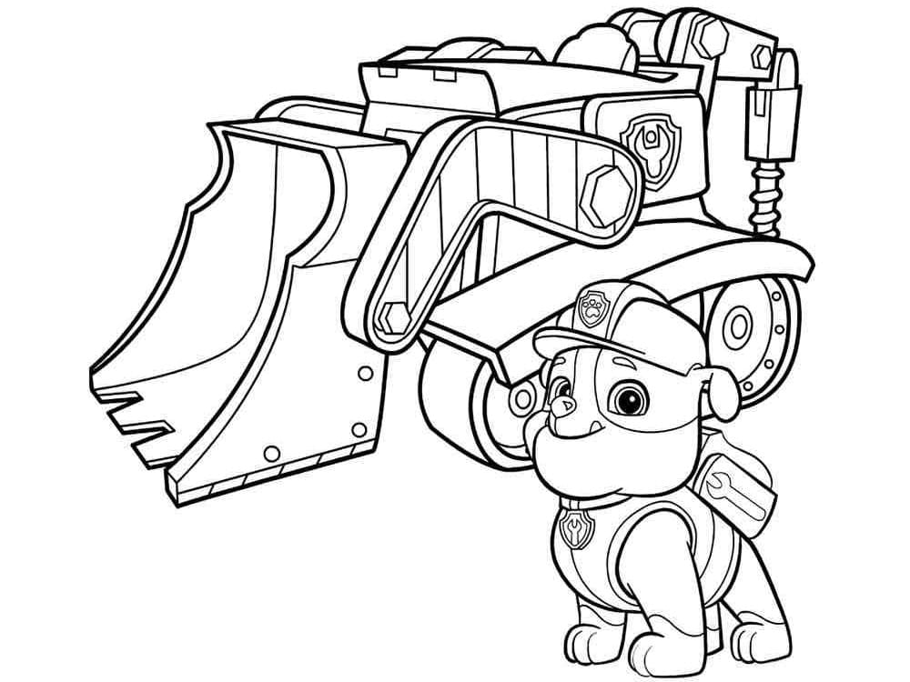 Desenho gratuito Rubble PAW Patrol #181645 da colecao Personagens de Desenhos Animados para imprimir