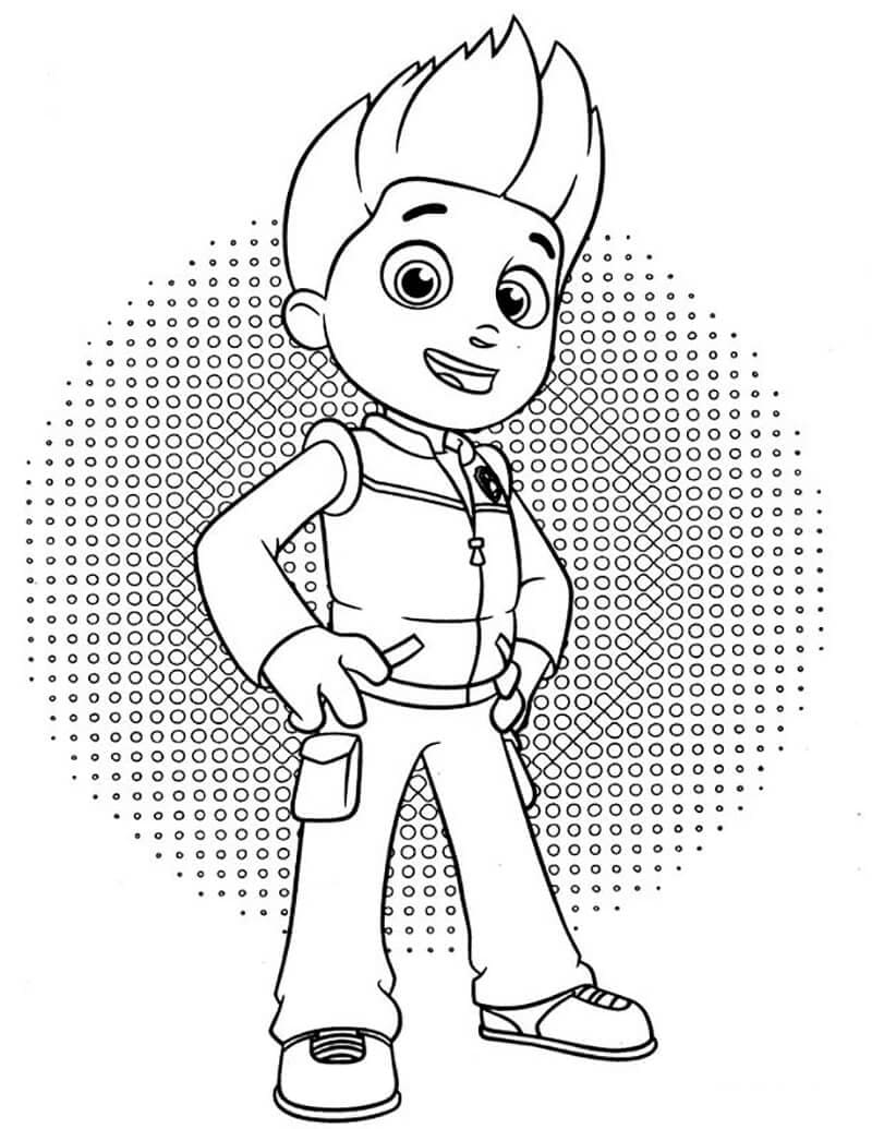 Desenho gratuito Ryder PAW Patrol #181766 da colecao Personagens de Desenhos Animados para imprimir