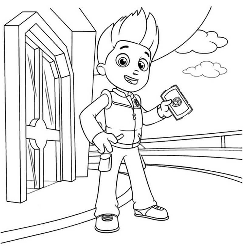 Desenho gratuito Ryder PAW Patrol #181768 da colecao Personagens de Desenhos Animados para imprimir