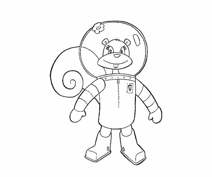 Desenho gratuito Sandy Cheeks #220614 da colecao Personagens de Desenhos Animados para imprimir