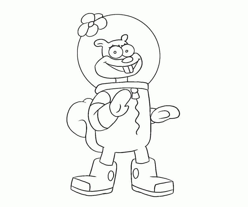 Desenho gratuito Sandy Cheeks #220615 da colecao Personagens de Desenhos Animados para imprimir