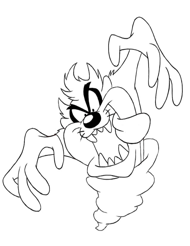 Página para colorir: Taz (Personagens de Desenhos Animados) #30921 - Páginas para Colorir Imprimíveis Gratuitamente