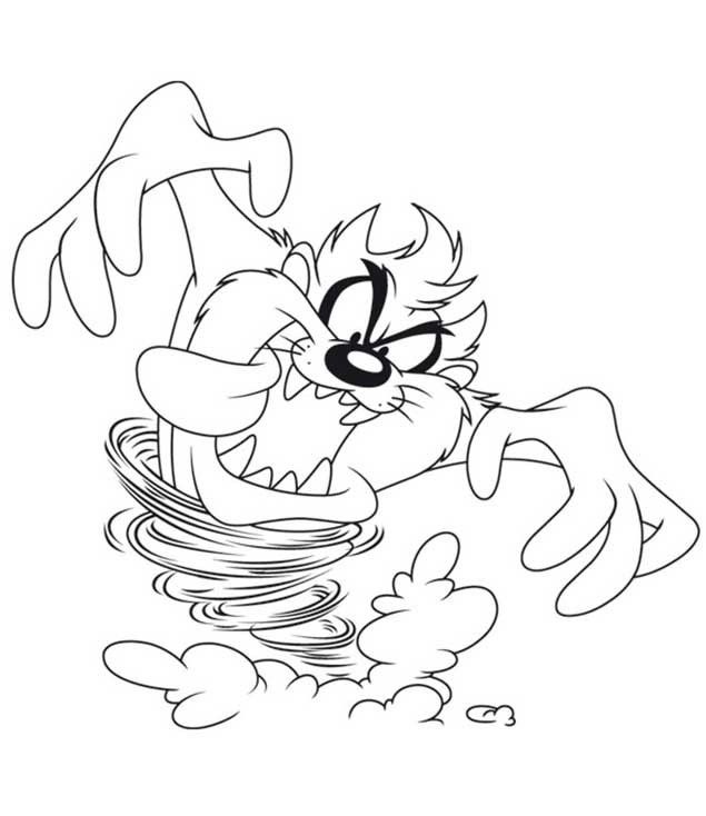 Página para colorir: Taz (Personagens de Desenhos Animados) #30929 - Páginas para Colorir Imprimíveis Gratuitamente