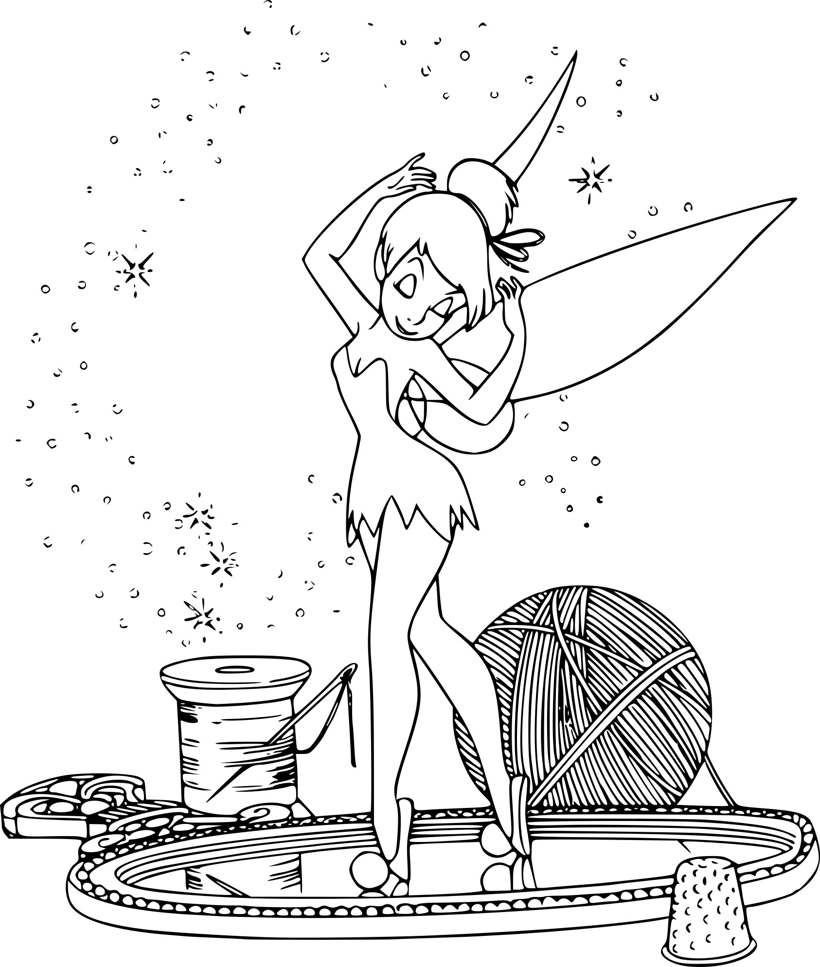 Página para colorir: Tinker Bell (Personagens de Desenhos Animados) #170486 - Páginas para Colorir Imprimíveis Gratuitamente
