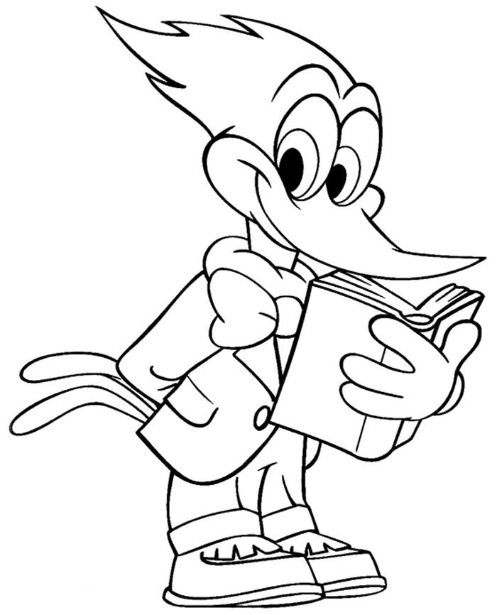 Página para colorir: Woody Woodpecker (Personagens de Desenhos Animados) #28427 - Páginas para Colorir Imprimíveis Gratuitamente