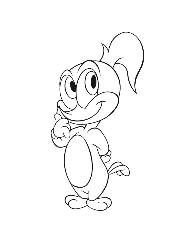 Página para colorir: Woody Woodpecker (Personagens de Desenhos Animados) #28435 - Páginas para Colorir Imprimíveis Gratuitamente