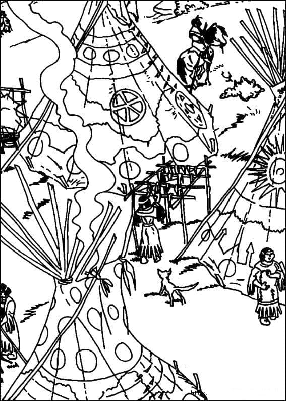 Página para colorir: Yakari (Personagens de Desenhos Animados) #201074 - Páginas para Colorir Imprimíveis Gratuitamente