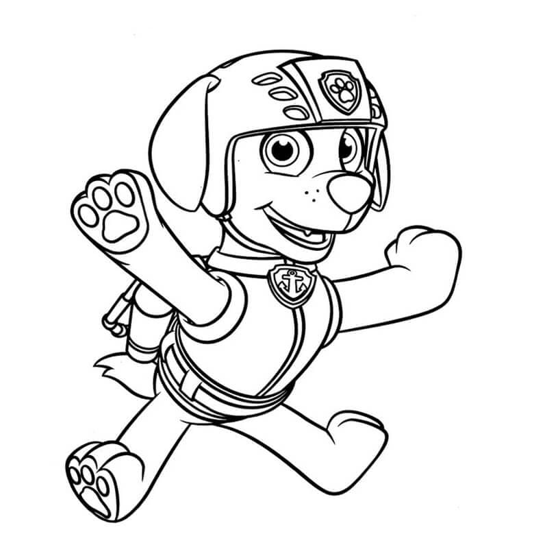 Página para colorir: Zuma PAW Patrol (Personagens de Desenhos Animados) #181689 - Páginas para Colorir Imprimíveis Gratuitamente