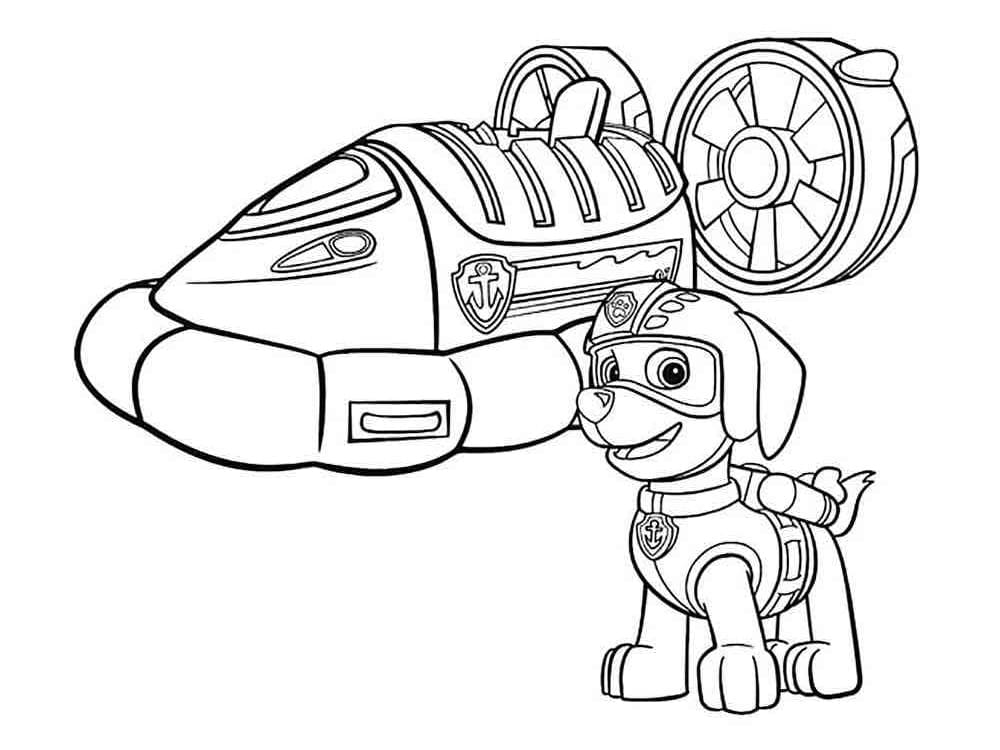 Página para colorir: Zuma PAW Patrol (Personagens de Desenhos Animados) #181692 - Páginas para Colorir Imprimíveis Gratuitamente