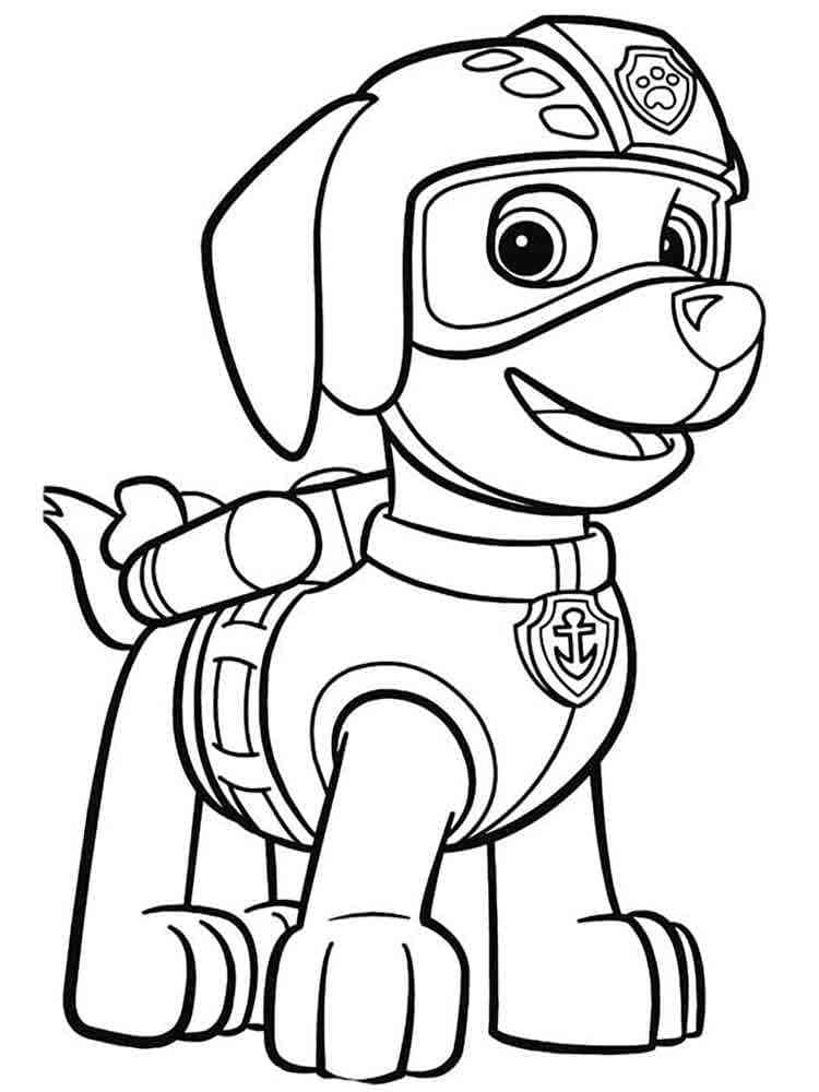 Página para colorir: Zuma PAW Patrol (Personagens de Desenhos Animados) #181693 - Páginas para Colorir Imprimíveis Gratuitamente
