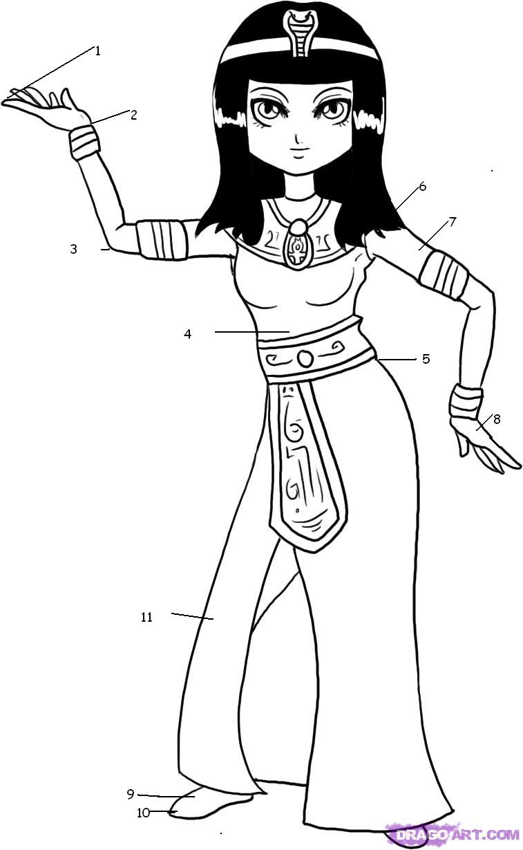 Página para colorir: Cleópatra (Personagens) #90557 - Páginas para Colorir Imprimíveis Gratuitamente