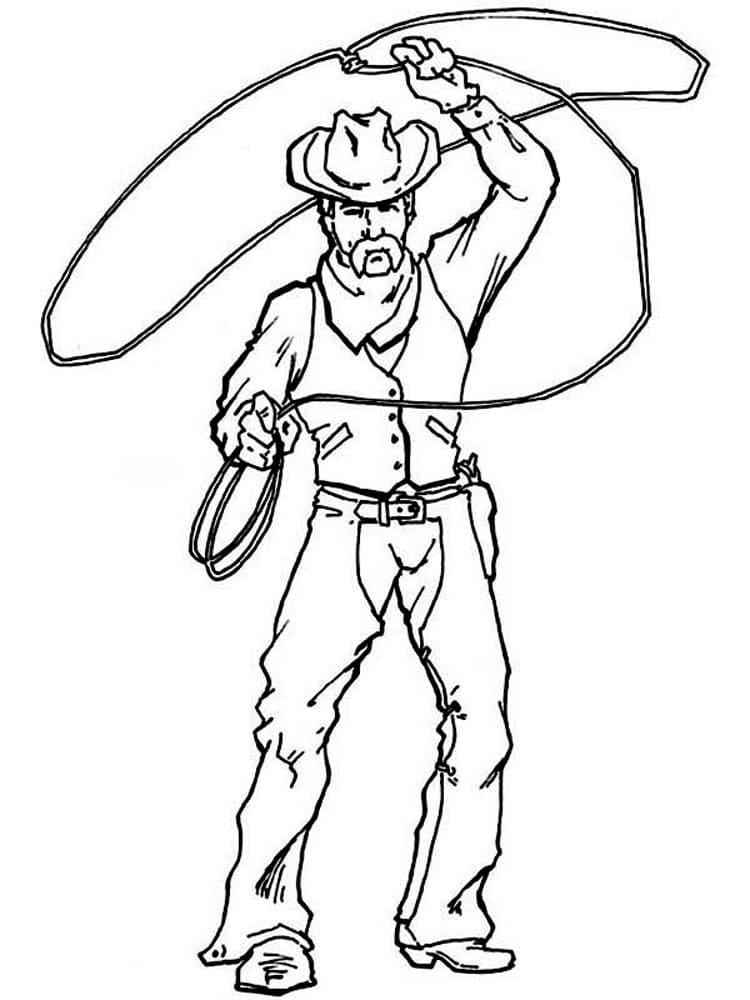 Desenho gratuito Cowboy #213506 da colecao Personagens para imprimir