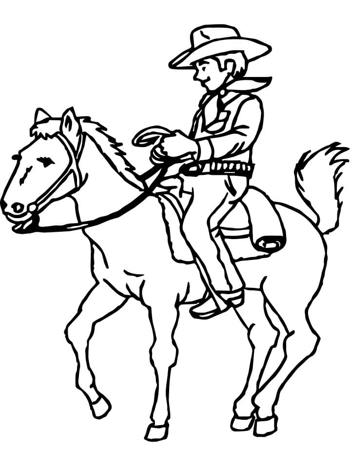 Desenho gratuito Cowboy #213524 da colecao Personagens para imprimir
