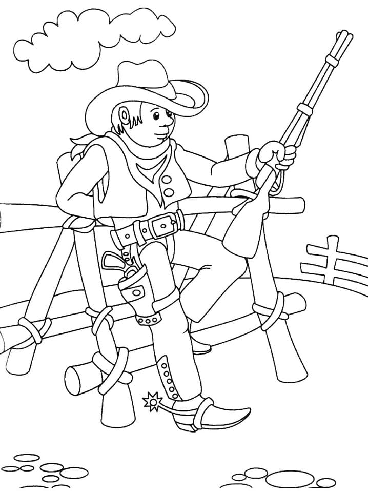 Desenho gratuito Cowboy #213528 da colecao Personagens para imprimir