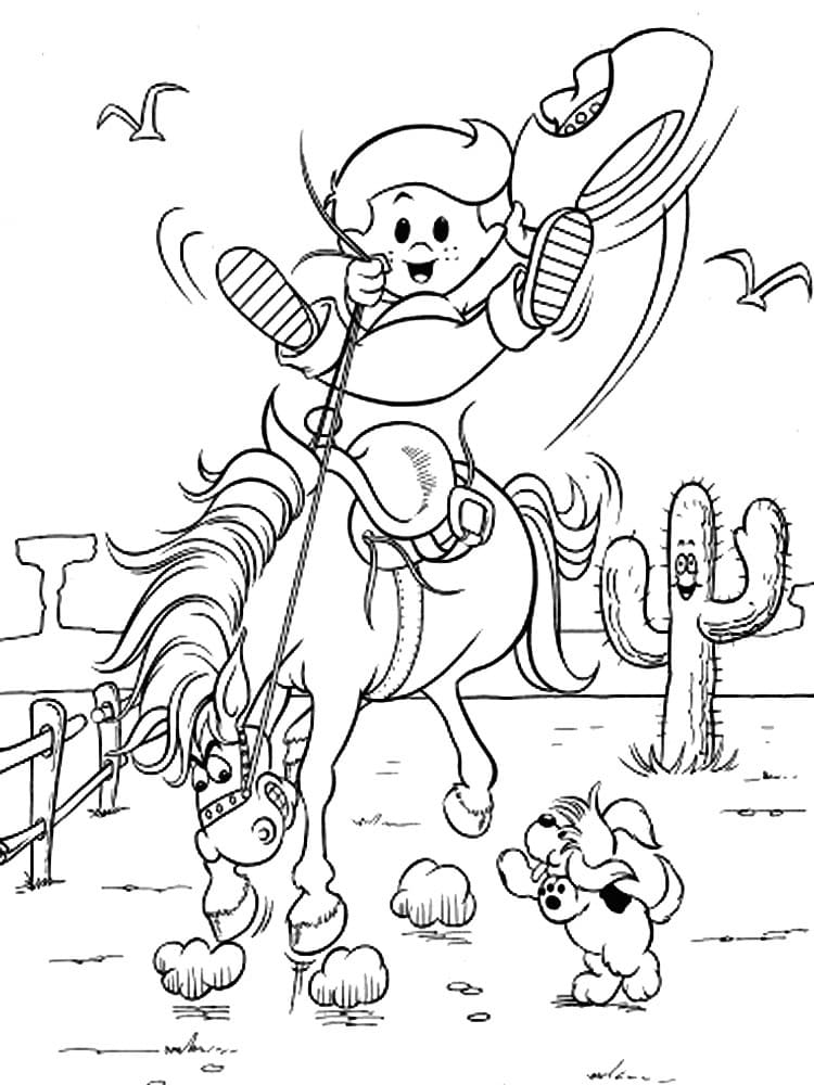 Desenho gratuito Cowboy #213530 da colecao Personagens para imprimir
