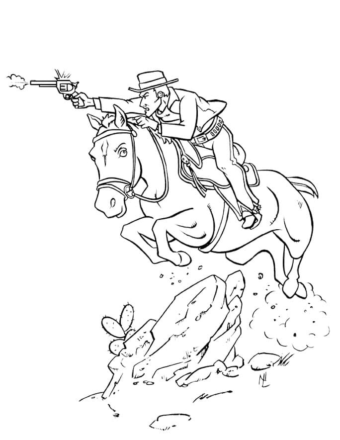 Desenho gratuito Cowboy #213533 da colecao Personagens para imprimir