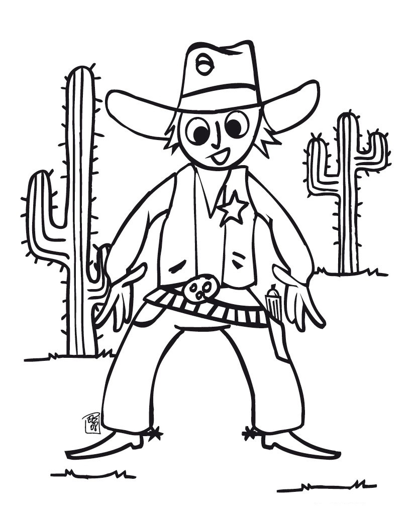 Desenho gratuito Cowboy #213543 da colecao Personagens para imprimir
