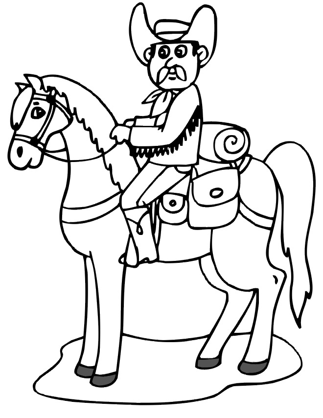Desenho gratuito Cowboy #91415 da colecao Personagens para imprimir