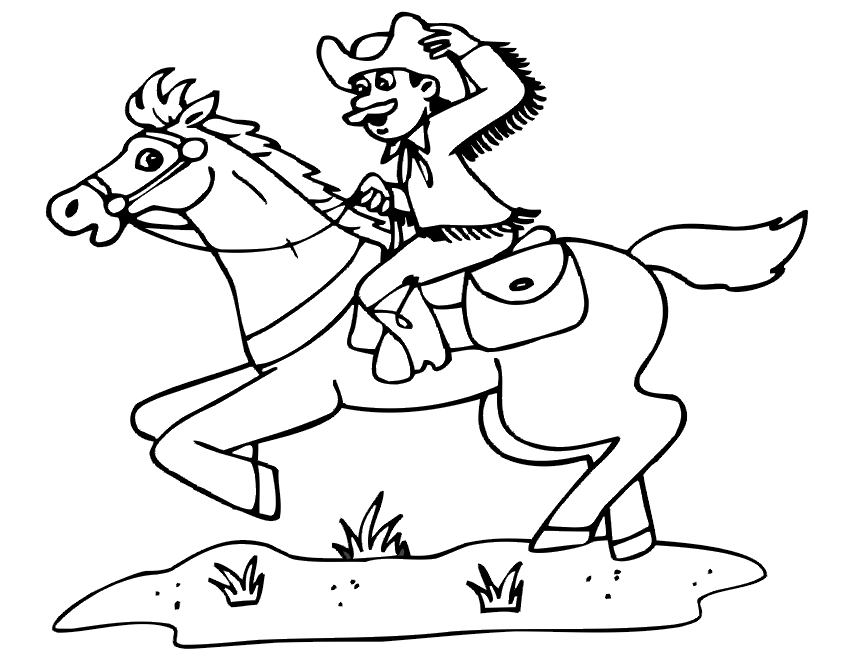 Desenho gratuito Cowboy #91425 da colecao Personagens para imprimir