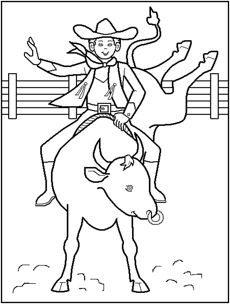 Desenho gratuito Cowboy #91430 da colecao Personagens para imprimir