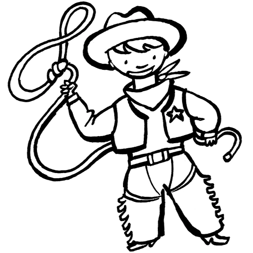 Desenho gratuito Cowboy #91434 da colecao Personagens para imprimir