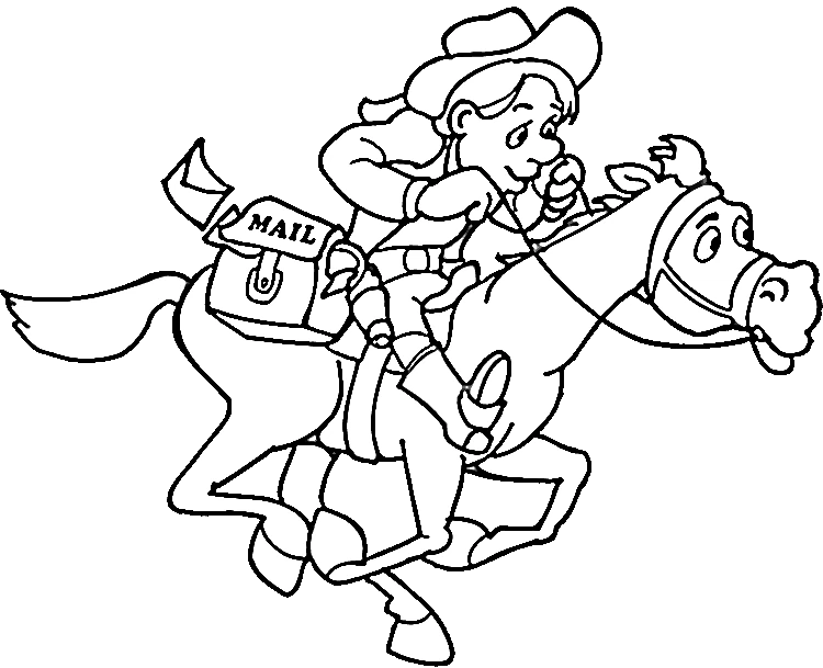 Desenho gratuito Cowboy #91474 da colecao Personagens para imprimir