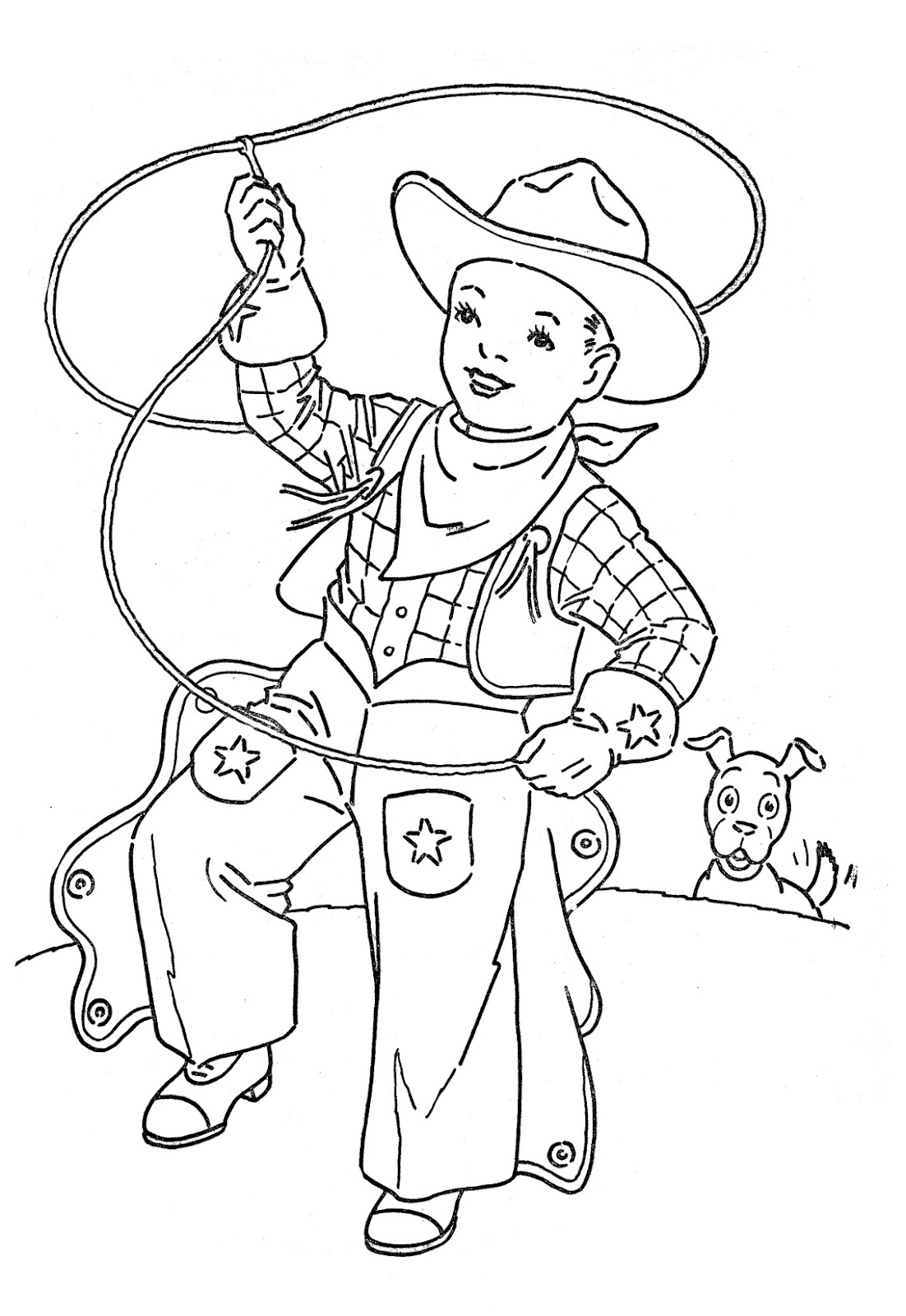 Desenho gratuito Cowboy #91551 da colecao Personagens para imprimir