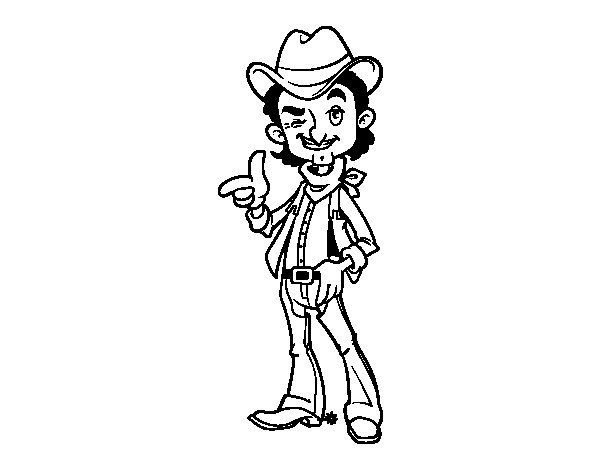 Desenho gratuito Cowboy #91562 da colecao Personagens para imprimir
