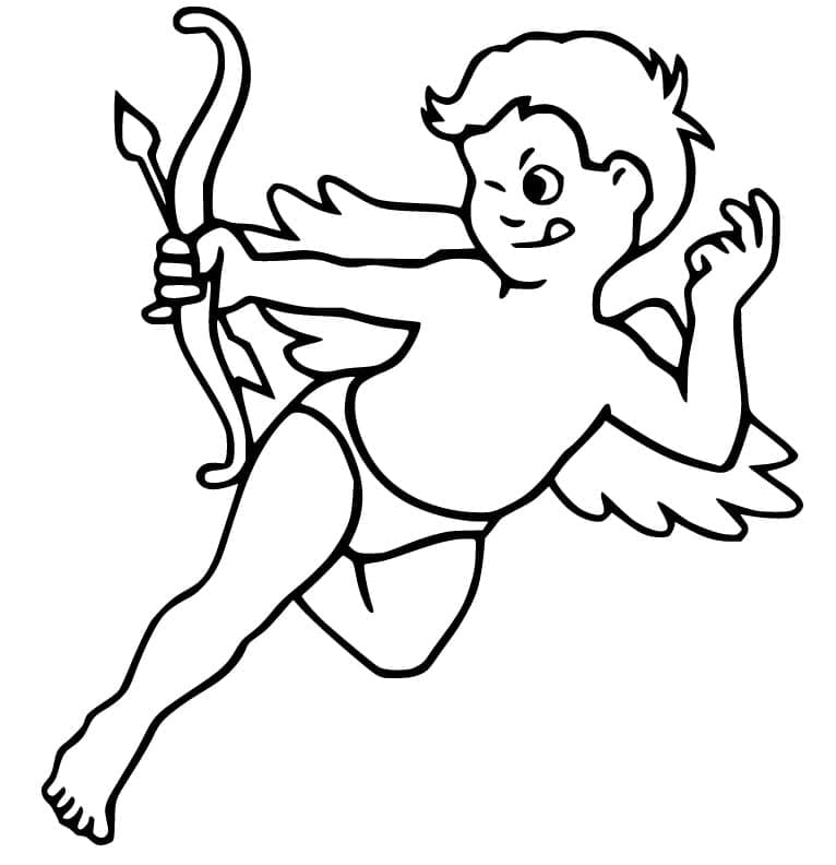Desenho de Cupido #196322 para colorir, da coleção Personagens, imprimível grátis