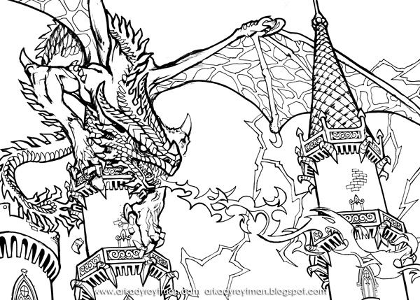 Página para colorir: Dragão (Personagens) #148518 - Páginas para Colorir Imprimíveis Gratuitamente