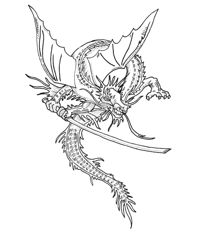 Desenho gratuito Dragão #5723 da colecao Personagens para imprimir