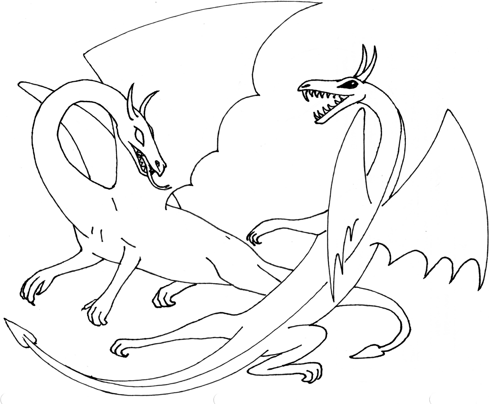 Desenho gratuito Dragão #5726 da colecao Personagens para imprimir