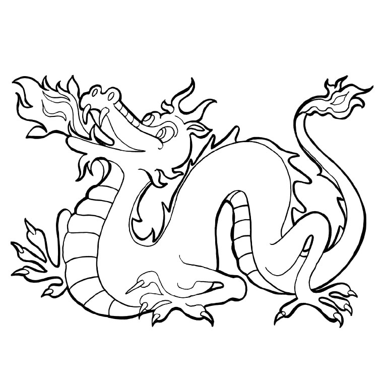Desenho gratuito Dragão #5727 da colecao Personagens para imprimir