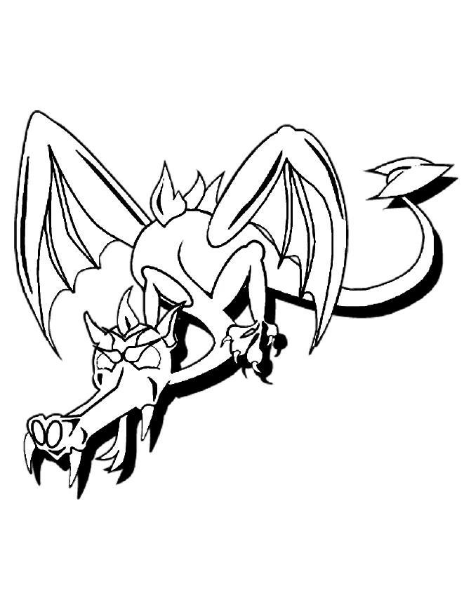 Linda página de Dragão #5734 para colorir, da coleção Personagens, baixe grátis