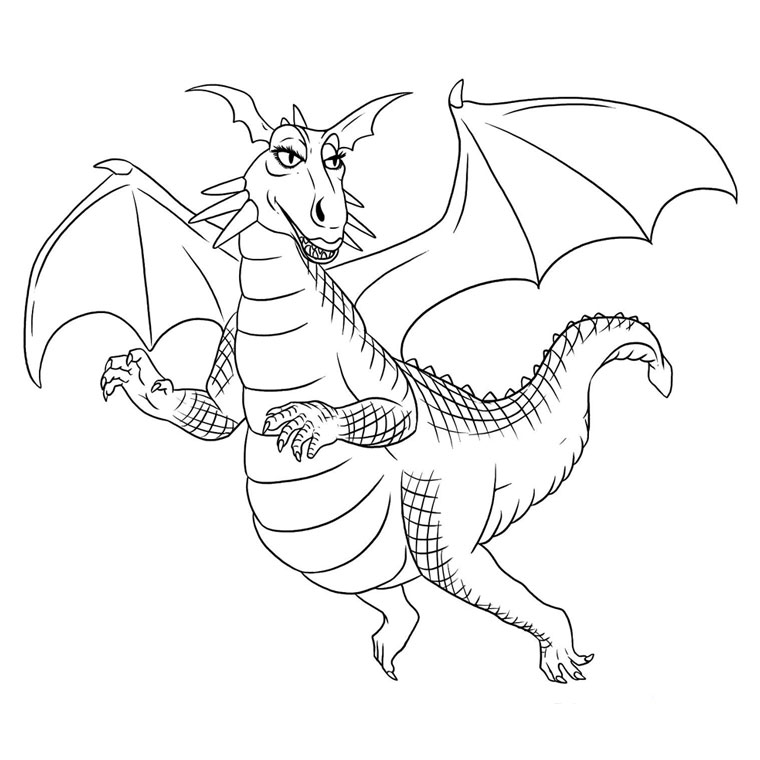 Desenho gratuito Dragão #5754 da colecao Personagens para imprimir