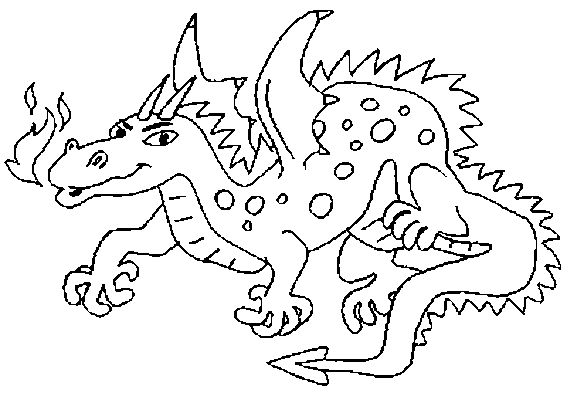 Desenho gratuito Dragão #5765 da colecao Personagens para imprimir