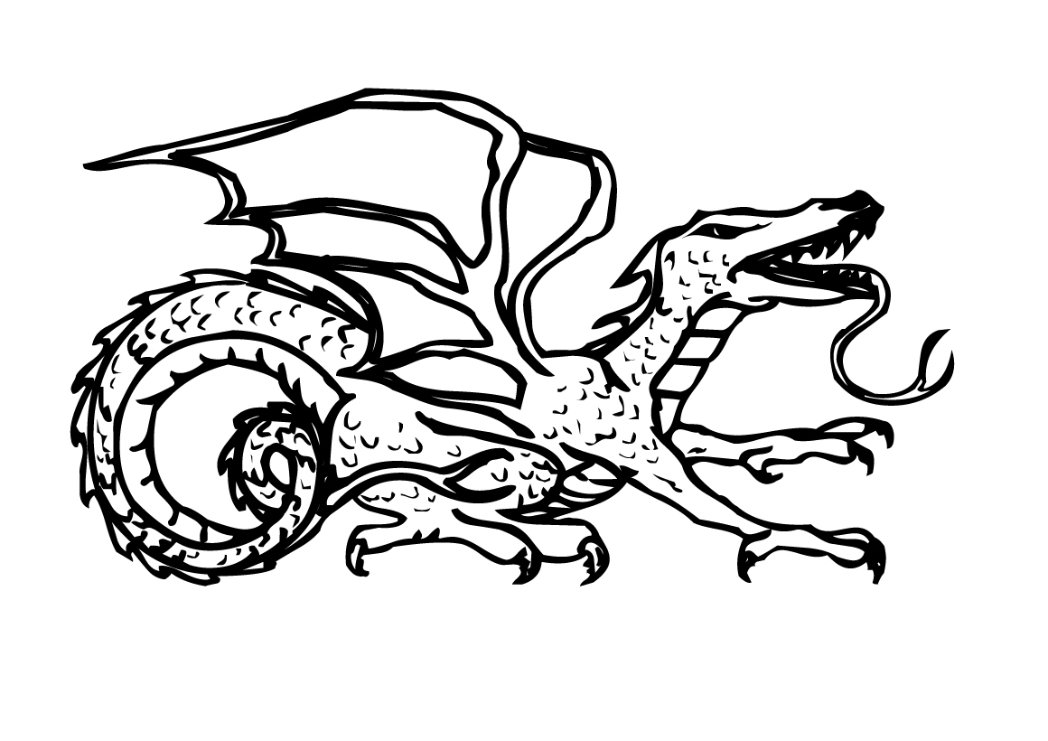 Desenho gratuito Dragão #5779 da colecao Personagens para imprimir