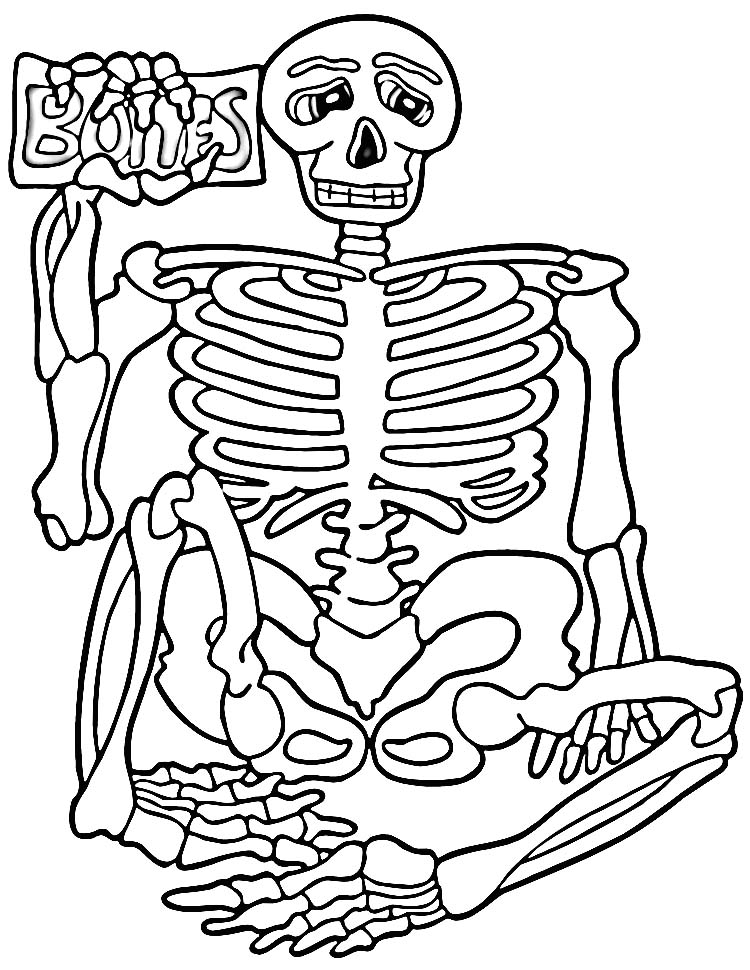 Página para colorir: Esqueleto (Personagens) #147433 - Páginas para Colorir Imprimíveis Gratuitamente