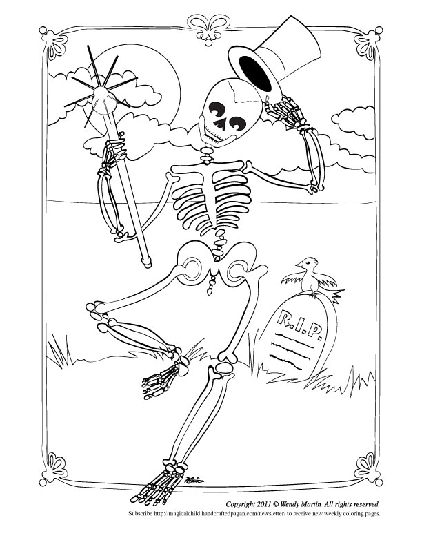 Página para colorir: Esqueleto (Personagens) #147488 - Páginas para Colorir Imprimíveis Gratuitamente