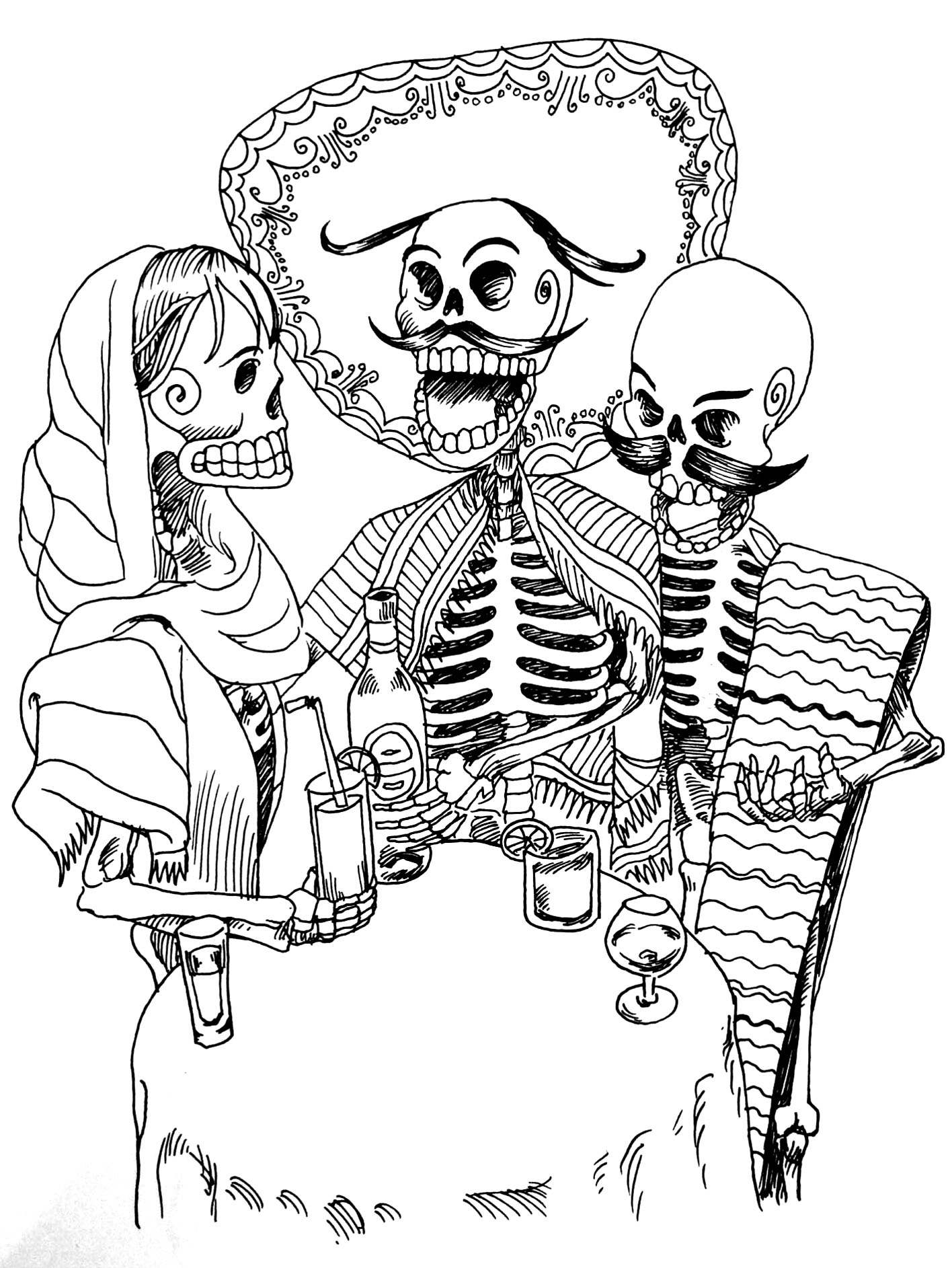 Página para colorir: Esqueleto (Personagens) #147524 - Páginas para Colorir Imprimíveis Gratuitamente