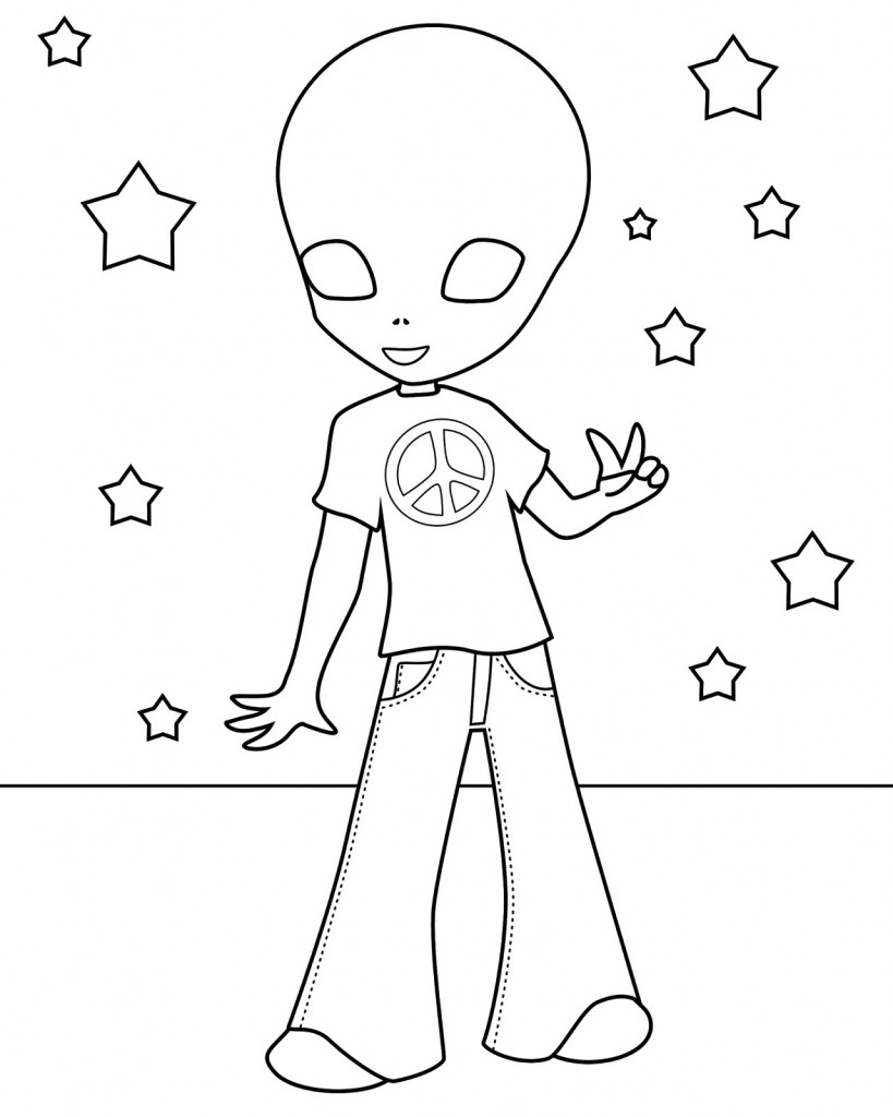 Página para colorir: Extraterrestre (Personagens) #94653 - Páginas para Colorir Imprimíveis Gratuitamente