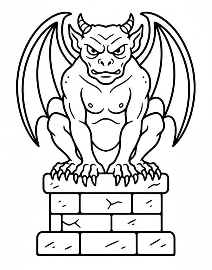 Página para colorir de gárgula #221779 pertencente à coleção Personagens Página para colorir de gárgula #221779 pertencente à coleção Personagens