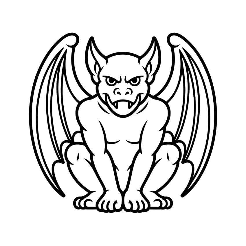 Desenho gratuito gárgula #221781 da colecao Personagens para imprimir