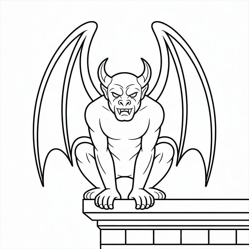 Desenho gratuito gárgula #221783 da colecao Personagens para imprimir
