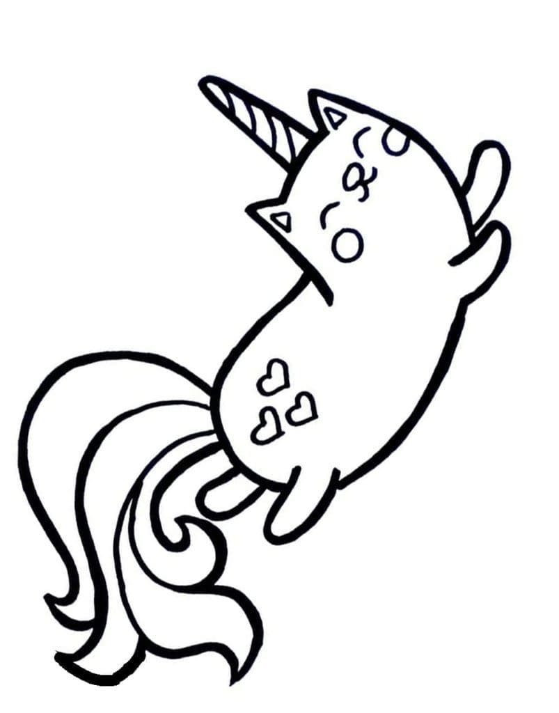 Desenho gratuito Gato Unicórnio #199290 da colecao Personagens para imprimir