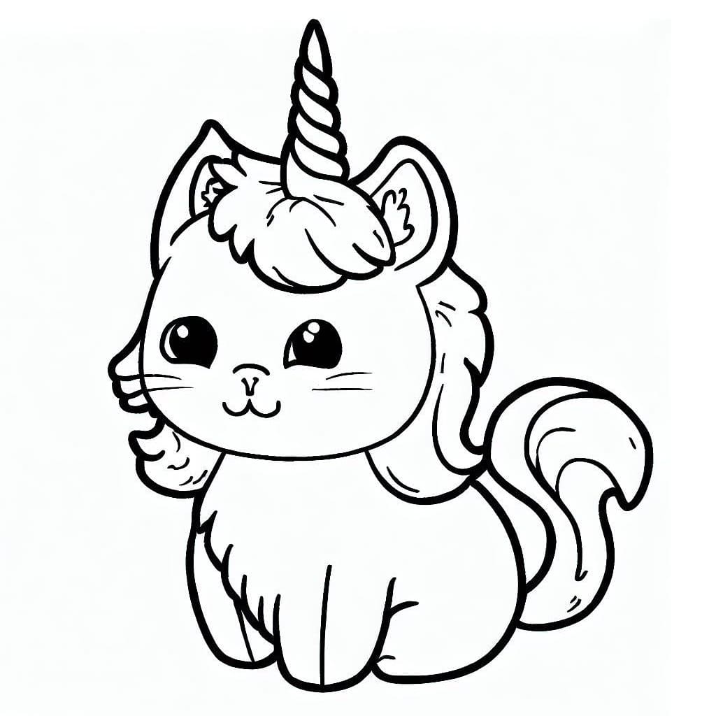 Desenho gratuito Gato Unicórnio #199329 da colecao Personagens para imprimir