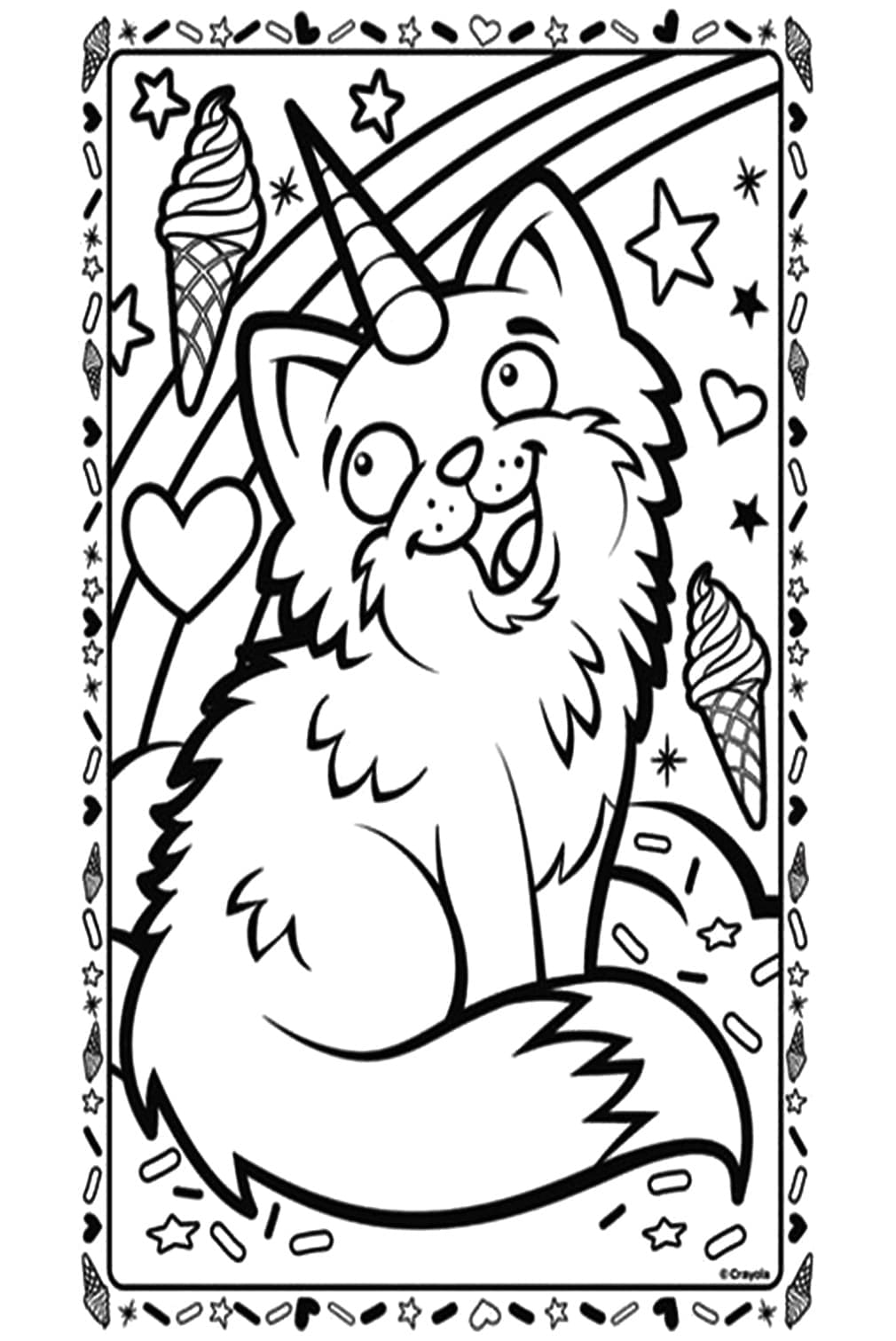 Desenho gratuito Gato Unicórnio #199331 da colecao Personagens para imprimir