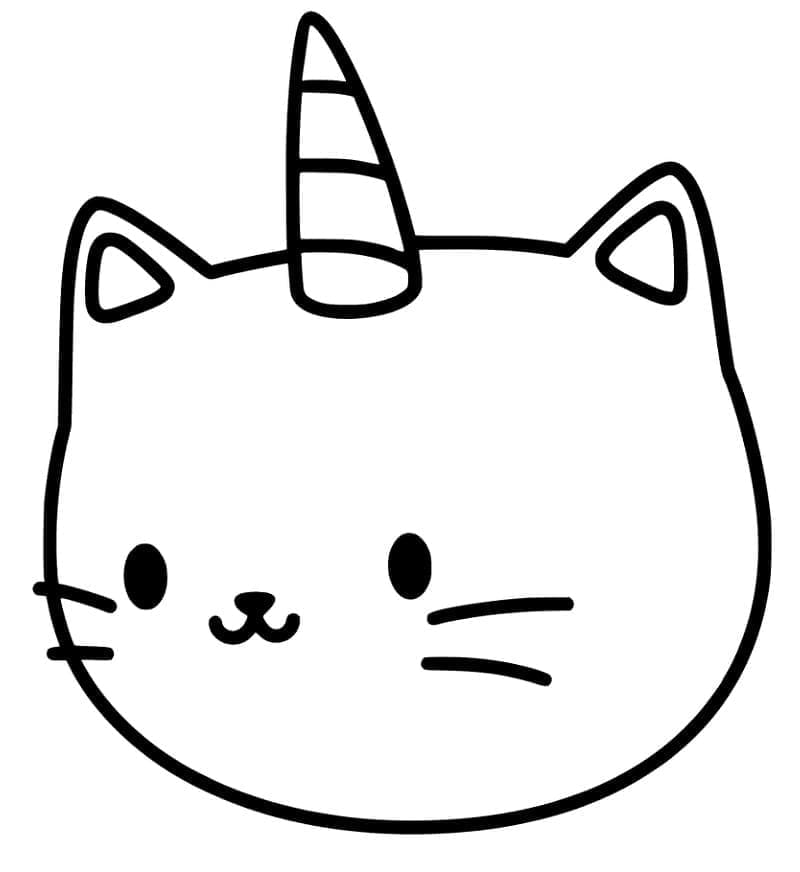 Desenho gratuito Gato Unicórnio #199338 da colecao Personagens para imprimir